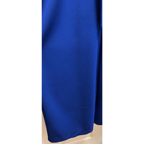 Tahari Tie Waist Crepe Wide Leg Jumpsuit in Vibrant Cobalt, Size 6 - Picture 2 of 6